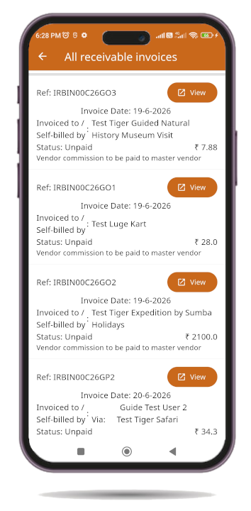 Rebilled Internal Invoices