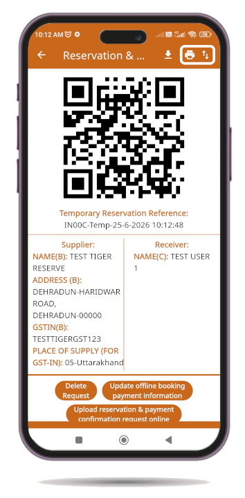 Offline Reservation Request